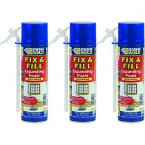 Everbuild Fix and Fill Quick Setting Expanding Foam 500ml - Pack of 3