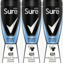Sure Men Deodorant Invisible Ice 150ml - Pack of 3