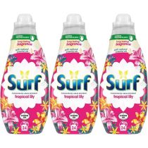 Surf Tropical Lily Laundry Liquid 24 Washes 648ml - Pack of 3