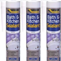 Everbuild Bath & Kitchen Sealant White 290ML - Pack of 3