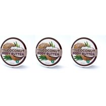 Derma V10 Coconut Body Butter Deep Moisturizing & Nourishment 220ml - Pack of 3