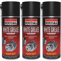 Soudal White Grease Spray 400ml - Pack of 3