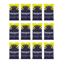Marigold Extra Tough Outdoor Cleaning Rubber Gloves Extra Large Black - Pack of 12