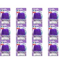 Toilet Duck Purple Wave Rimblock Holder 55ml clipped onto a toilet rim
