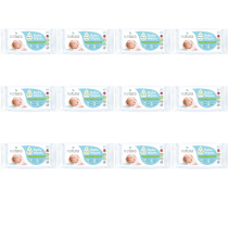 Natura Baby Wipes Sensitive Newborn Biodegradable 60 Wipes pack on a nursery shelf
