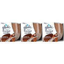 Glade Honey and Chocolate scented candle air freshener 120g glass jar