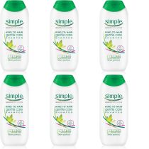 Simple Kind to Hair Gentle Care with Pro-Vitamin B5 Hair Shampoo 200ml - Pack of 6