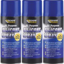Everbuild All Purpose Silicone Spray 400ml - Pack of 3