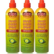 African Pride Original Braid Sheen Spray 355ml - Pack of 3