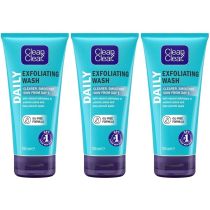 Clean & Clear Oil-Free Exfoliating Daily Face Wash 150ml - Pack of 3