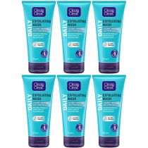 Clean & Clear Oil-Free Exfoliating Daily Face Wash 150ml - Pack of 6