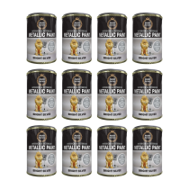 Paint Factory Metallic Paint Interior & Exterior Bright Silver 300ml - Pack of 12