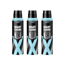 Right Guard Xtreme Cool MEN Anti-Perspirant Deodorant Aerosol 150ml - Pack of 3