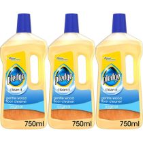 Pledge Gentle Wood Floor Cleaner 750ml - Pack of 3