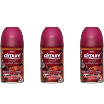 Airpure Automatic Air Freshener Refill Mulled Wine 250ml - Pack of 3