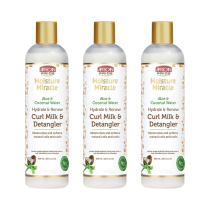 African Pride Aloe & Coconut Water Curl Milk & Detangler 12oz - Pack of 3