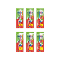 Colgate Tooth Brush Premier Clean Medium Removes Stains - Pack of 6