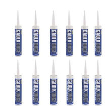 Everbuild Caulk Once Premium Quality Acrylic Caulk White 380 ml - Pack of 12