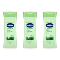 Vaseline Intensive Care Aloe Soothe Body Lotion 400 ML - Pack of 3