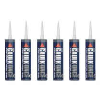 Everbuild Caulk Once Premium Quality Acrylic Caulk White 295 ml - Pack of 6