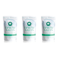 Elysium Spa Natural Eucalyptus Epsom Salts 1kg - Pack of 3