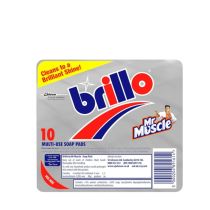 Brillo Mr Muscle Multi Use Soap Pads Cleans to a Brilliant Shine 10 Pack