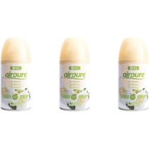 Airpure Auto Air Freshener Refill Jasmine Essence 250ml can on a living room shelf
