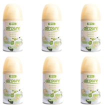 Airpure Auto Air Freshener Refill Jasmine Essence 250ml can on a living room shelf
