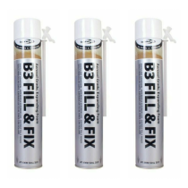 Bond It B3 Fill & Fix Expanding PU Foam & Adhesives 750ml - Pack of 3
