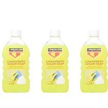 Bartoline Sugar Soap Concentrate Flask Liquid 500ml - Pack of 3