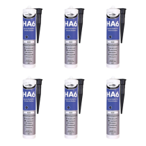  Bond It Premiere HA6 Black Marine Grade RTV Silicone Sealant 310ml  - Pack of 6
