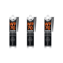 Bond It WP70 Anthracite Neutral Cure Silicone Sealant Rapid Curing 310 ml - Pack of 3