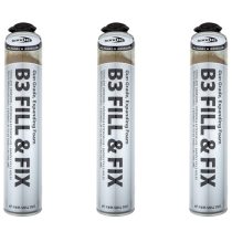 Bond It B3 Flix & Fix PU Foam & Adhesive for Sealing and Bonding 750ml - Pack of 3