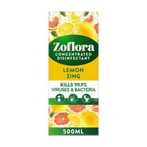 Zoflora Concentrated Antibacterial Disinfectant Lemon Zing 500ml