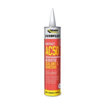 Everbuild Everflex AC50 Acoustic Sealant and Adhesive White 380ml cartridge
