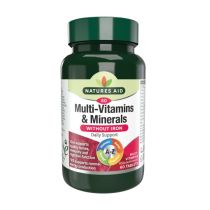 Natures Aid Multi-Vitamins & Minerals without Iron 60 Tablets