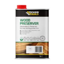 Everbuild Clear Wood Preserver Quick Dry Interior Exterior Treatment 1L   482976