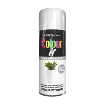 Paint Factory Colour It Brilliant White Gloss Spray Paint 400ml