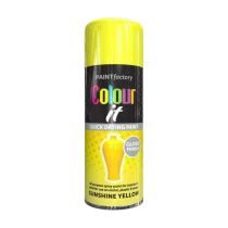 Paint Factory Colour It Primer Sunshine Yellow Gloss Finish 400ml