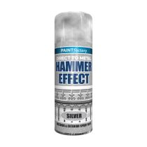 Paint Factory Hammered Effect Spray Paint Silver 400ml