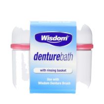 Wisdom Dentures Bath Bowl Holder White With Rising Basket