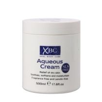 XBC Aqueous Moisturising Cream SLS Free 500ml emollient for dry sensitive skin
