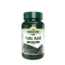 Natures Aid Folic Acid One-A-Day 400μg Vegan 90 Tablets
