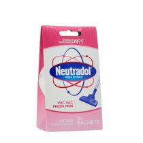 Neutradol Vac Sac Fresh Pink Vacuum Deodorizer 3x Sachets