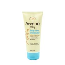 Aveeno Baby Daily Care Hair and Body Wash 100ml bottle on a clean bathroom shelf

