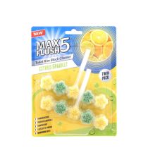 Max Flush Citrus Sparkle Toilet Rim Block Cleaner Twin Pack