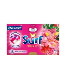 Surf 3 in 1 Laundry Washing Detergent Capsules Tropical Lily 15 Washes