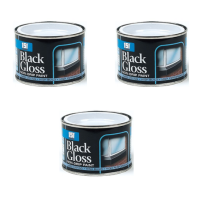 151 Coatings Black Gloss Non-Drip Paint Tin 180ML - Pack of 3