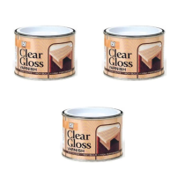 151 Coatings Clear High Gloss Wood Varnish Tin 180ML - Pack of 3
