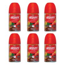 Airpure Automatic Air Freshener Refill Apple Cinnamon 250ml - Pack of 6